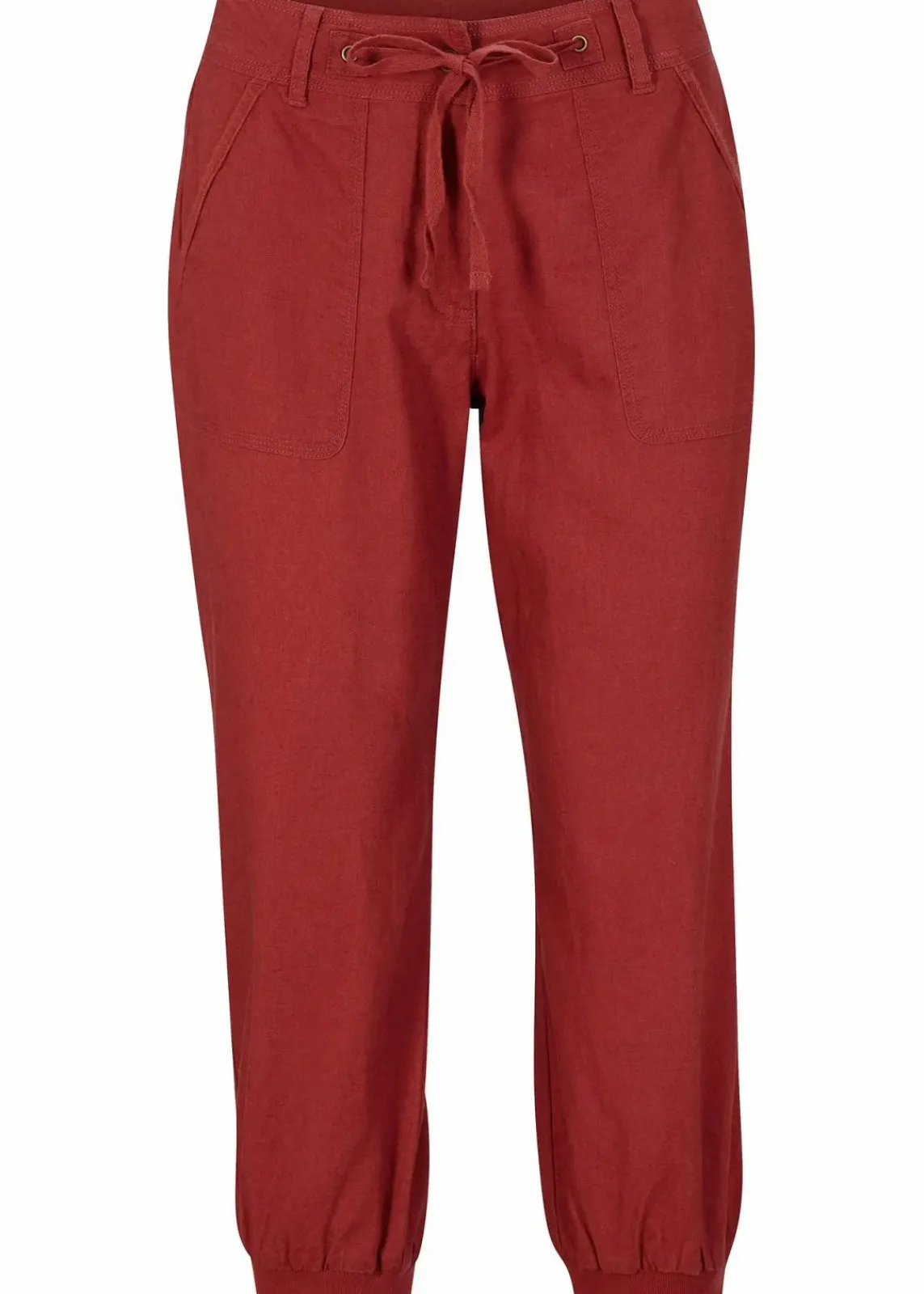 bonprix Bekleidung·Kleider|Hosen^3/4 Hose aus Baumwoll-Leinen-Mix mahagonirot
