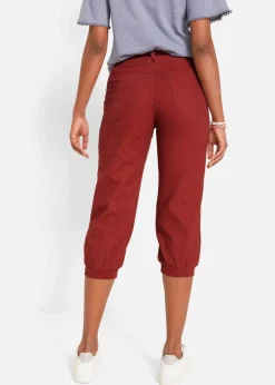 bonprix Bekleidung·Kleider|Hosen^3/4 Hose aus Baumwoll-Leinen-Mix mahagonirot