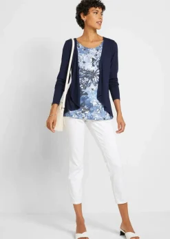 bonprix Shirts & Tops|Nachhaltigere Materialien^2 in 1 Shirt bedruckt dunkelblau bedruckt