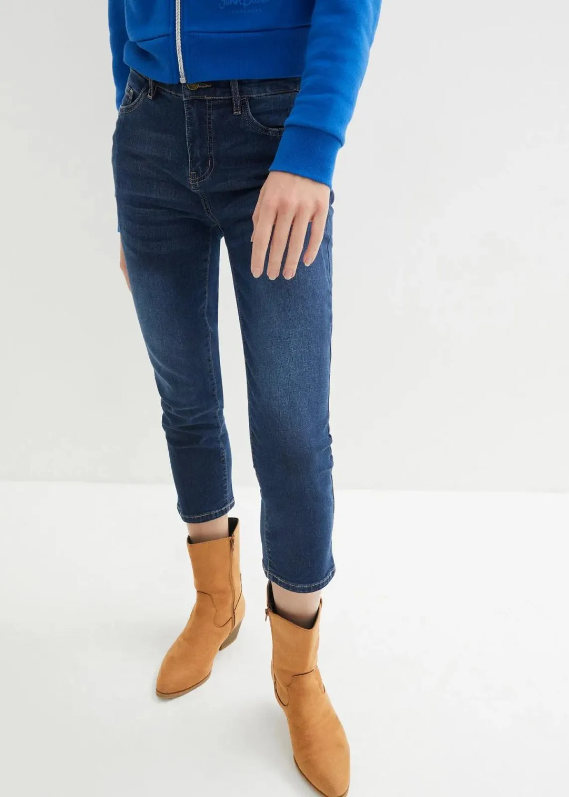bonprix Jeans^7/8 Slim Fit Ultra-Soft-Jeans dunkelblau used