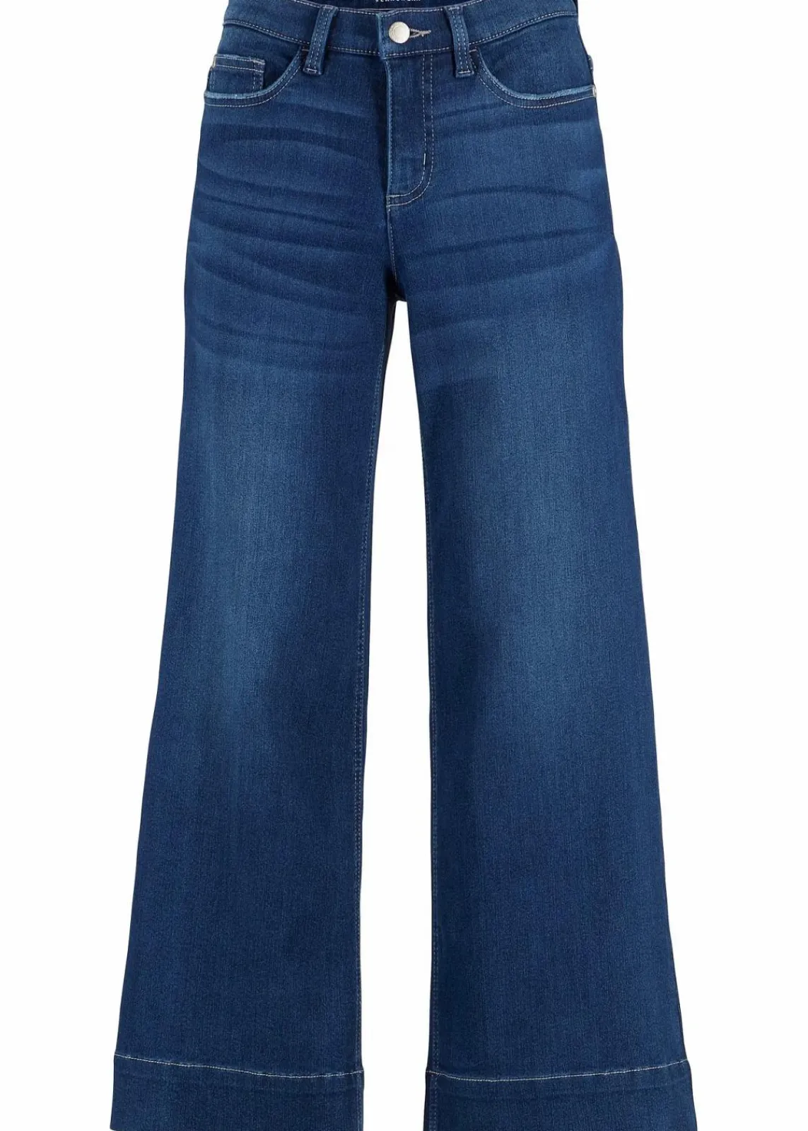 bonprix Bekleidung·Shirts & Tops|Jeans^7/8 Ultra-Soft-Jeans, Culotte blau used