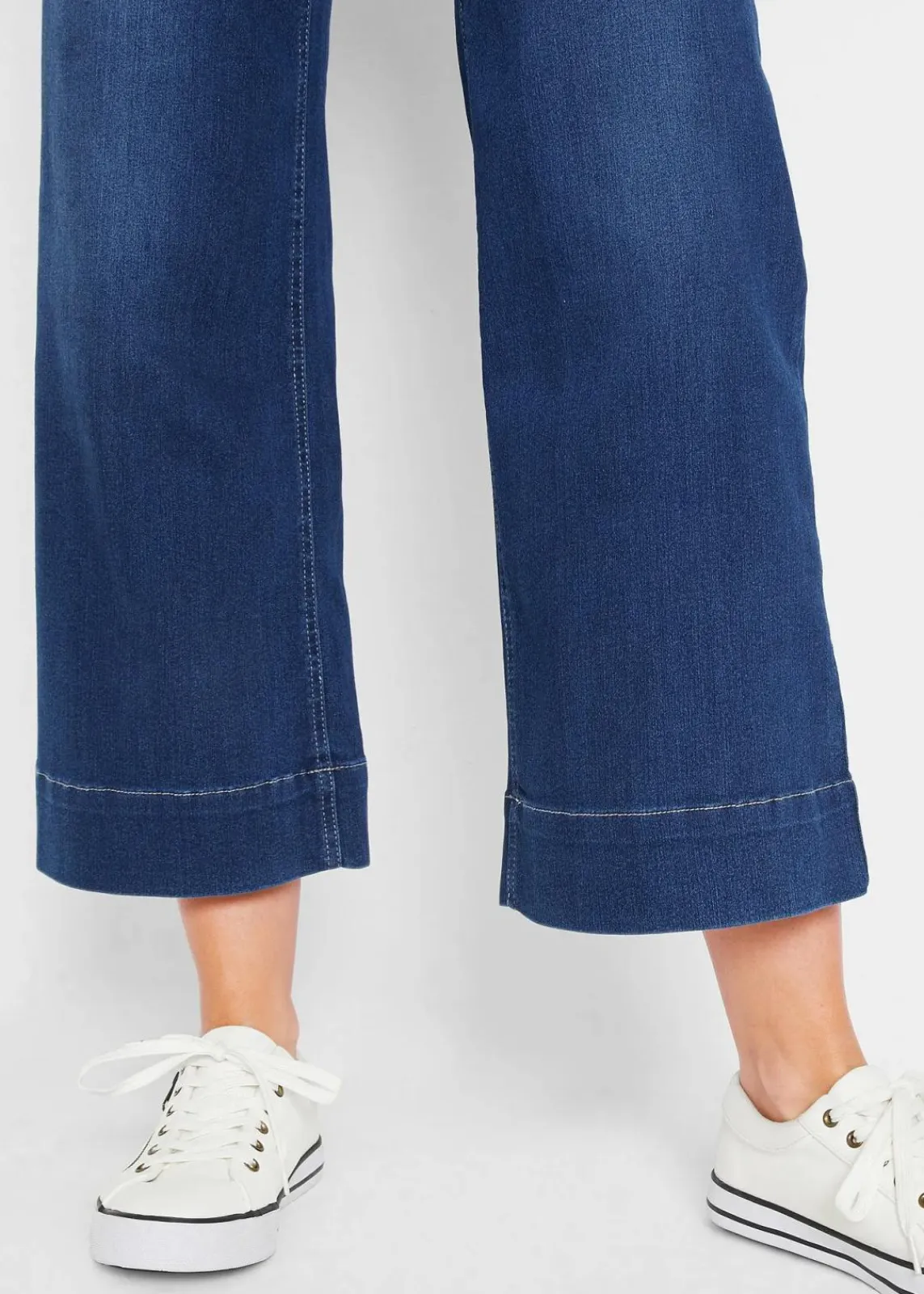 bonprix Bekleidung·Shirts & Tops|Jeans^7/8 Ultra-Soft-Jeans, Culotte blau used