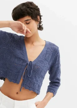 bonprix Bekleidung·Umstandsmode|Strickmode^Ajour-Bolero indigo