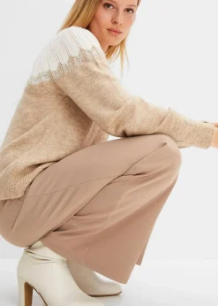 bonprix Pullover & Strickjacken|Strickmode^Ajour-Pullover beige