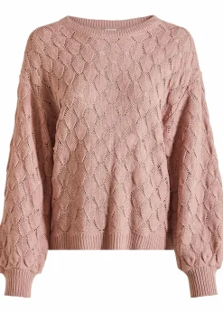 bonprix Bekleidung·Umstandsmode|Strickmode^Ajour-Pullover rosenholz