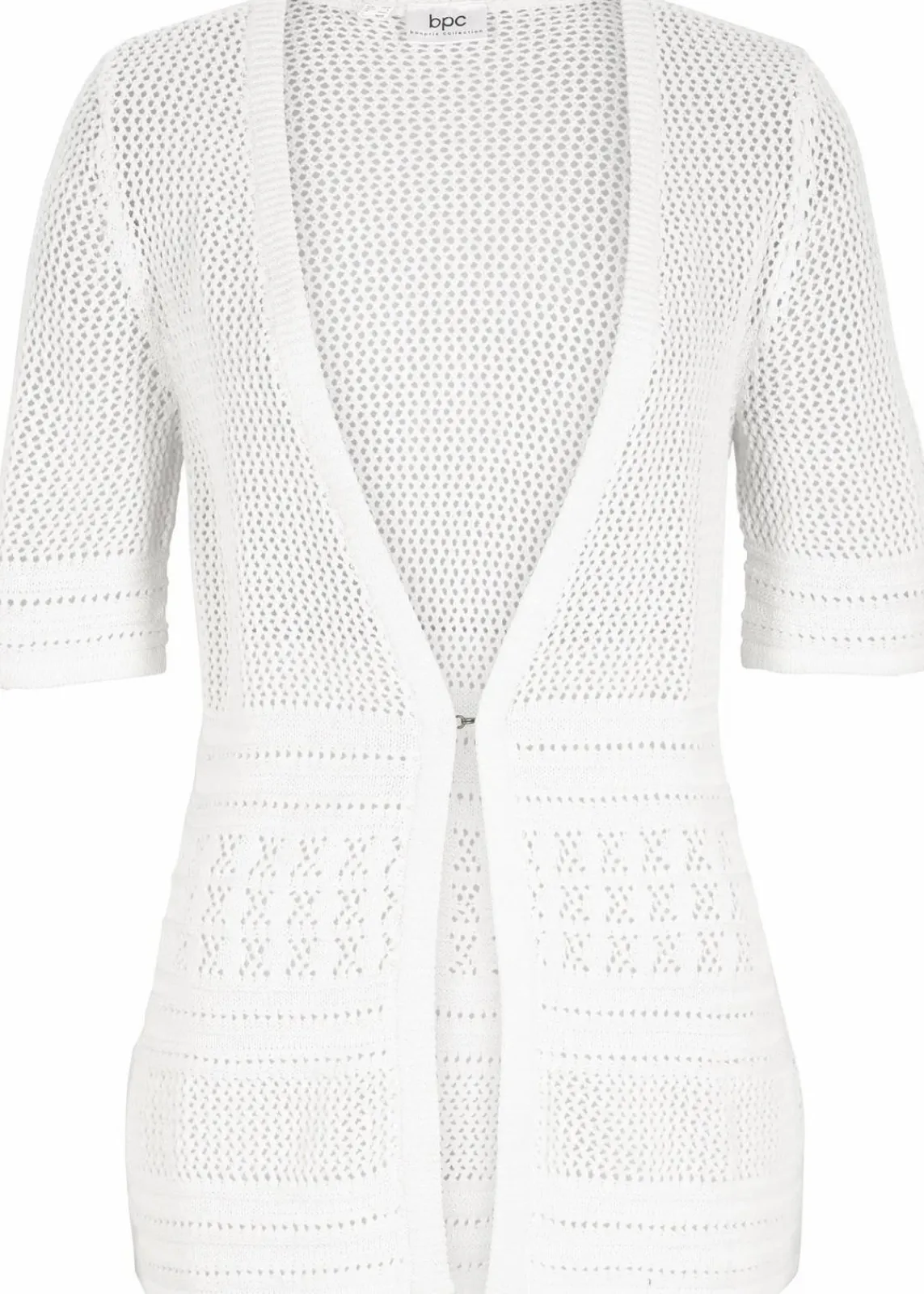 bonprix Bekleidung·Umstandsmode|Bekleidung·Jeans^Ajour-Strickjacke wollweiß