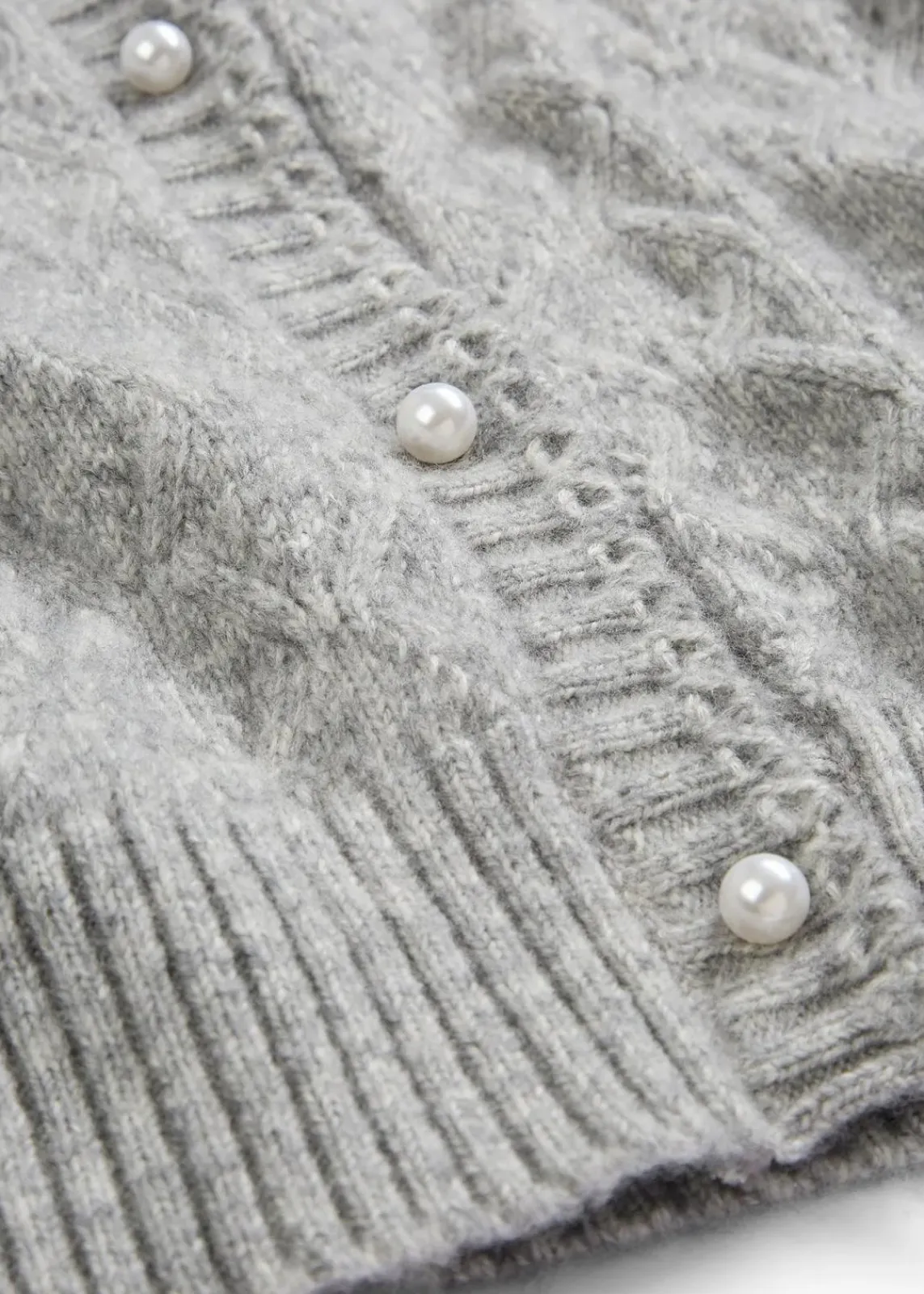 bonprix Bekleidung·Umstandsmode|Bekleidung·Jeans^Ajour-Strickjacke mit Wolle hellgrau meliert