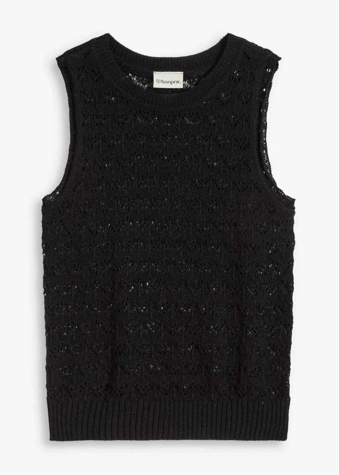 bonprix Strickmode|Shirts & Tops^Ajour-Top schwarz