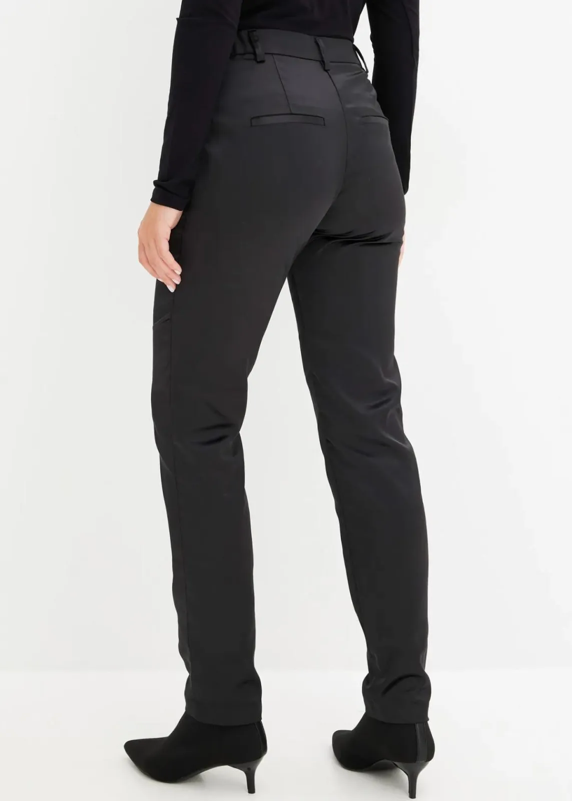 bonprix Hosen|Festliche Mode^Anzughose aus feinem Satin schwarz