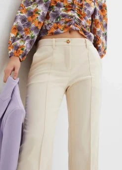 bonprix Hosen|Bekleidung·Kleider^Anzugshose flared kieselbeige
