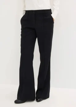 bonprix Bekleidung·Kleider|Hosen^Anzugshose flared schwarz
