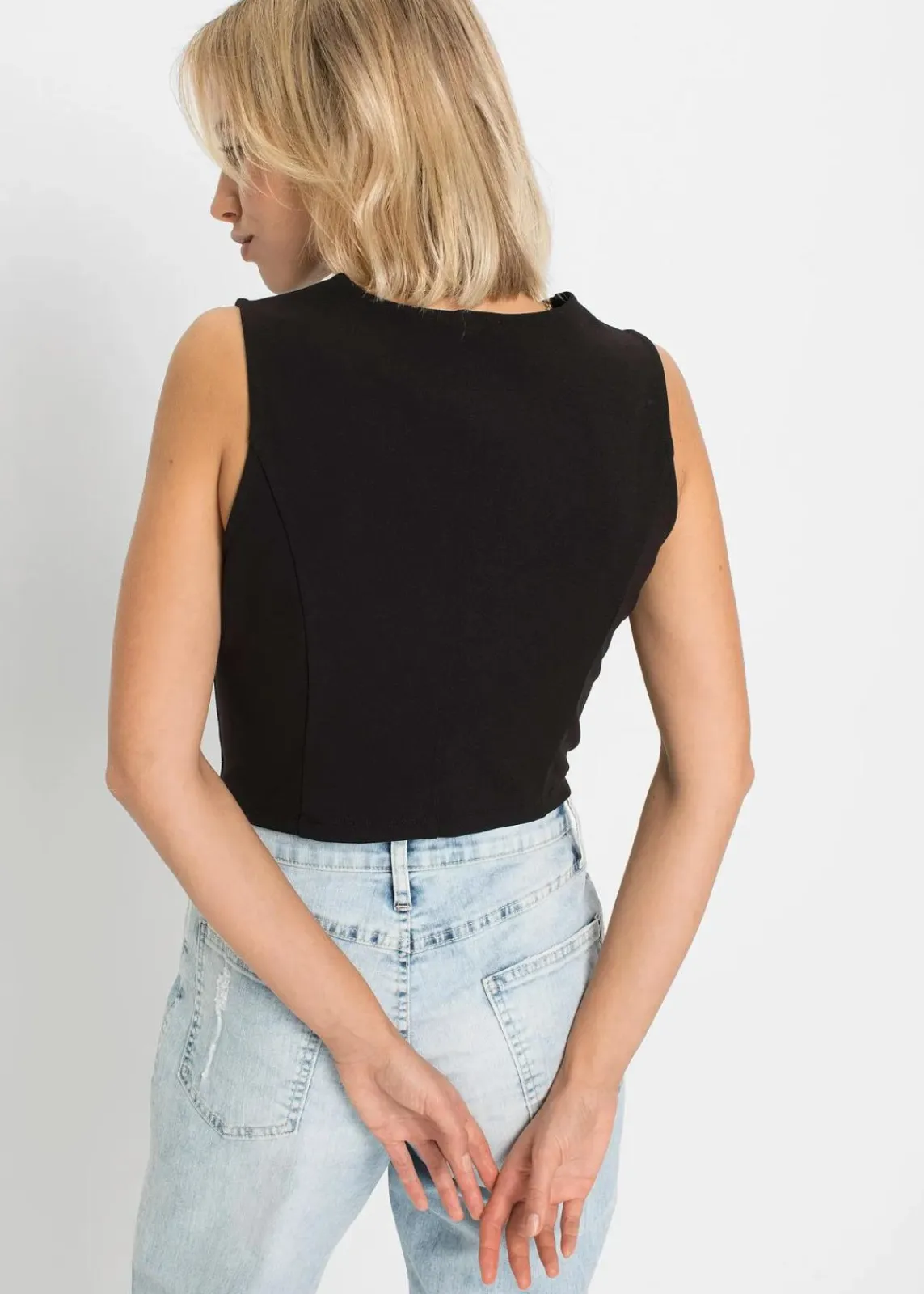 bonprix Jacken & Mäntel^Anzugweste aus fester Interlock-Qualität schwarz