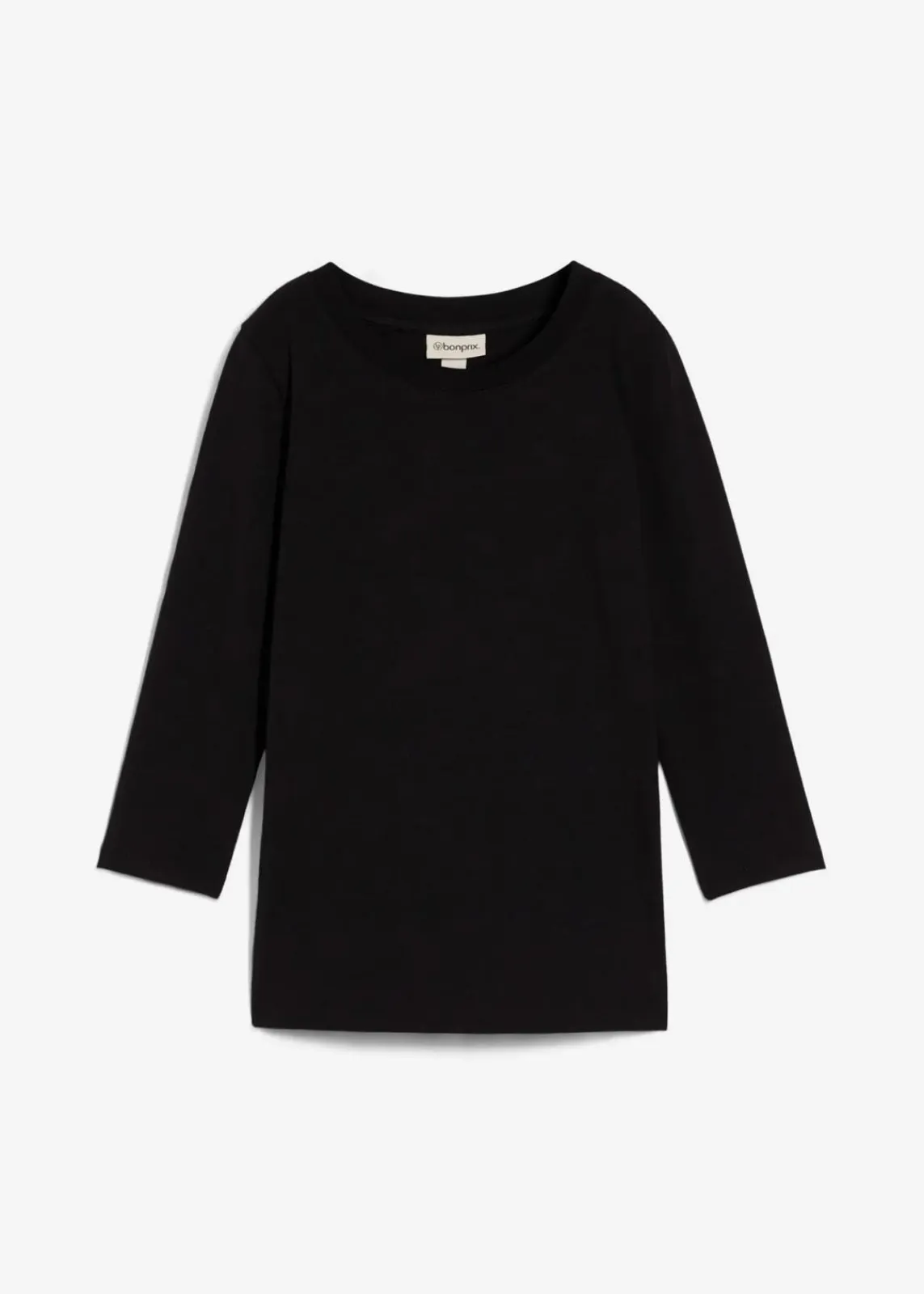 bonprix Shirts & Tops|Basics^3/4-Armshirt mit reiner Bio-Baumwolle schwarz