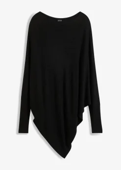 bonprix Bekleidung·Umstandsmode|Bekleidung·Jeans^Asymmetrischer Oversize-Pullover schwarz