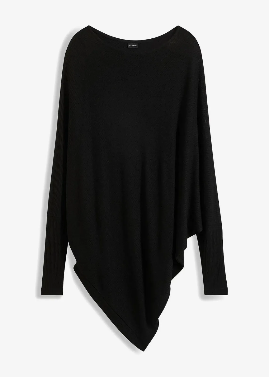 bonprix Bekleidung·Umstandsmode|Bekleidung·Jeans^Asymmetrischer Oversize-Pullover schwarz