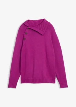 bonprix Bekleidung·Umstandsmode|Bekleidung·Jeans^Asymmetrischer Pullover dunkelfuchsia