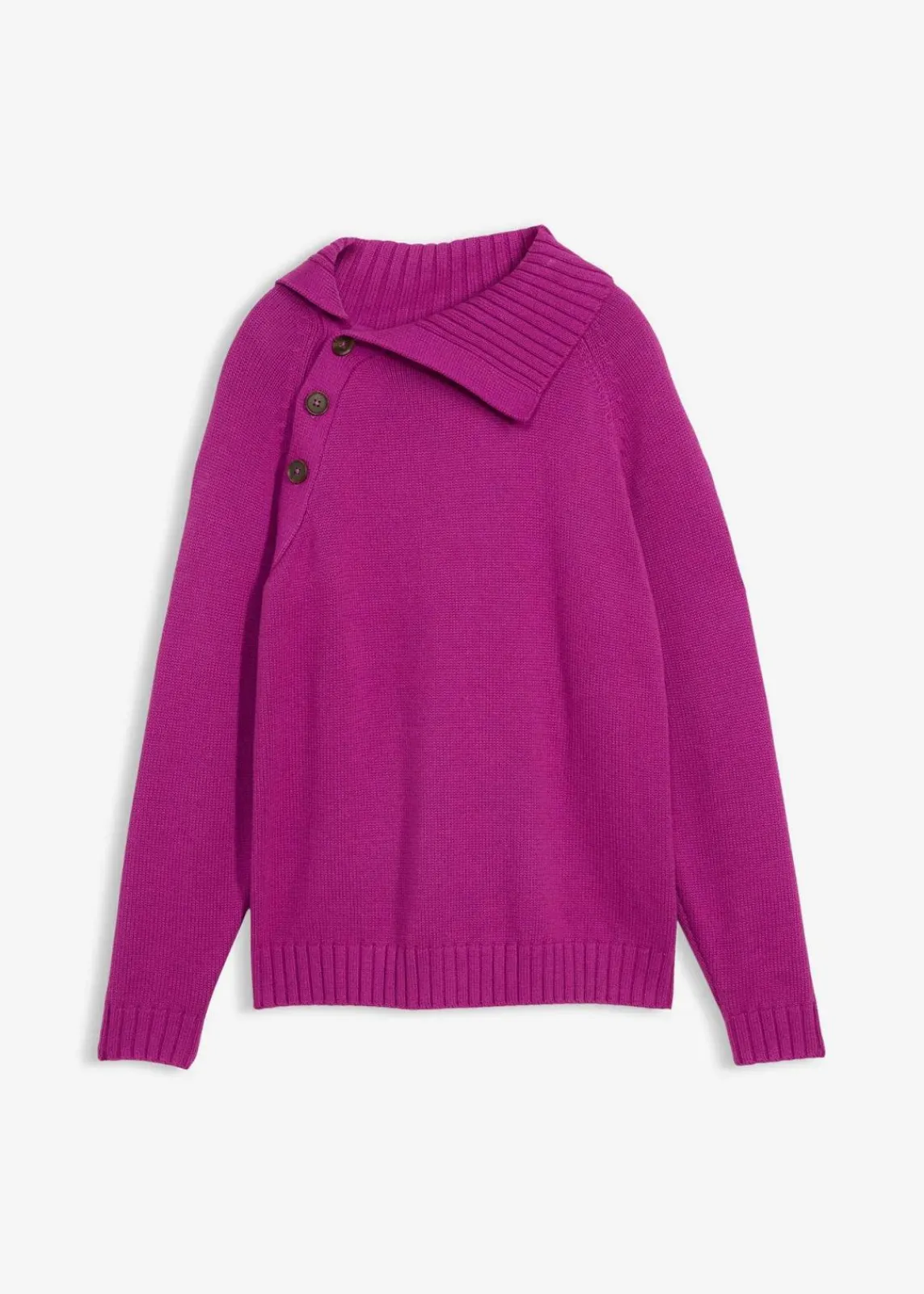 bonprix Bekleidung·Umstandsmode|Bekleidung·Jeans^Asymmetrischer Pullover dunkelfuchsia