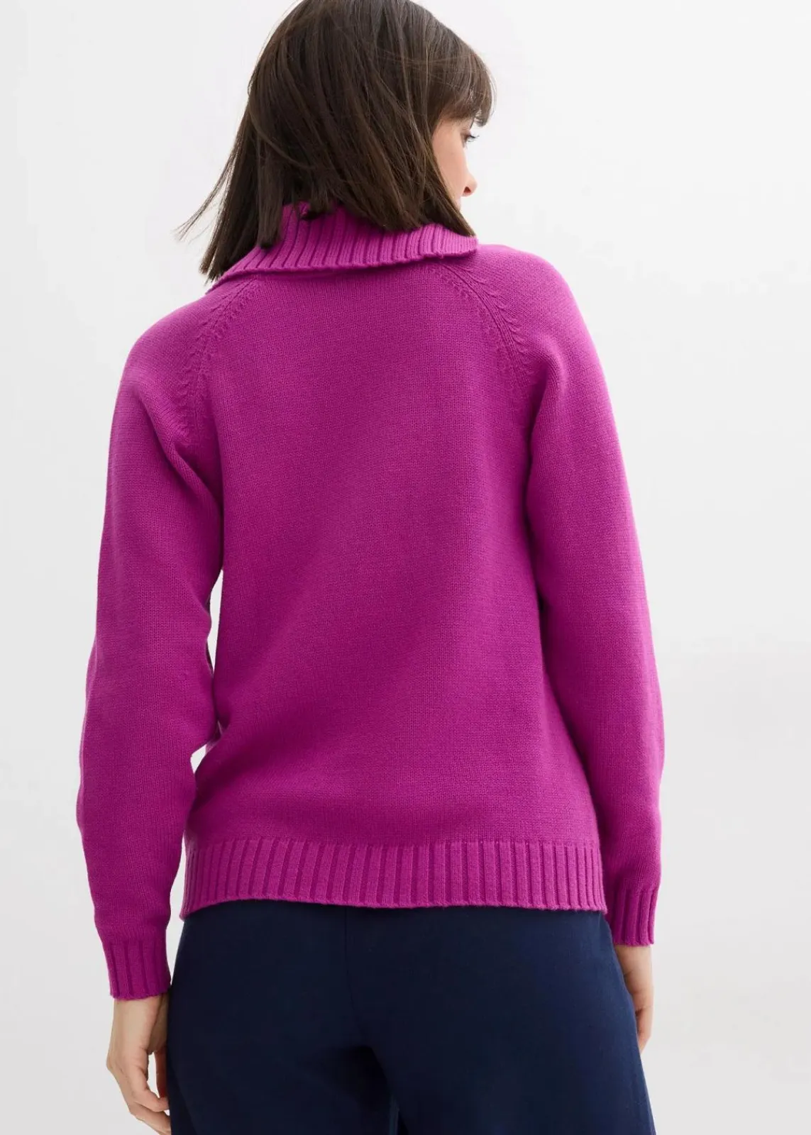 bonprix Bekleidung·Umstandsmode|Bekleidung·Jeans^Asymmetrischer Pullover dunkelfuchsia