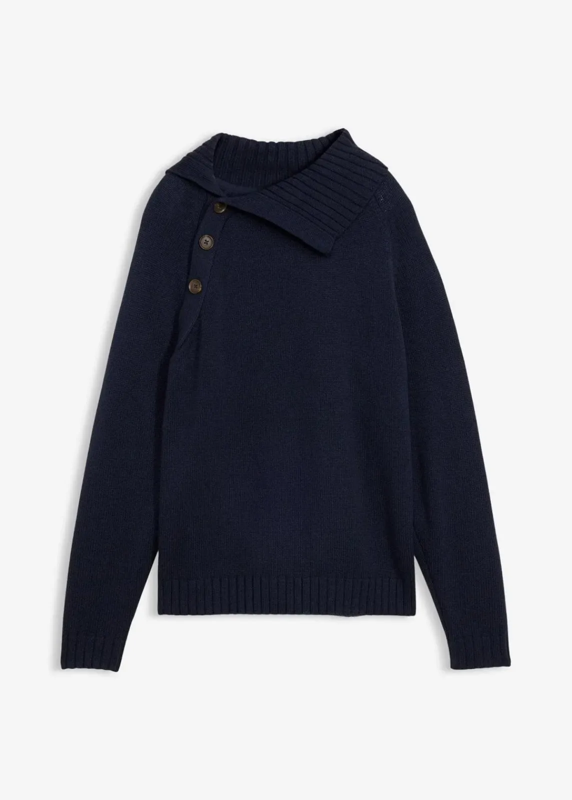bonprix Pullover & Strickjacken|Strickmode^Asymmetrischer Pullover dunkelblau