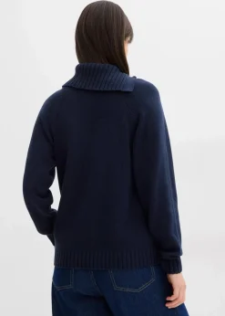 bonprix Pullover & Strickjacken|Strickmode^Asymmetrischer Pullover dunkelblau