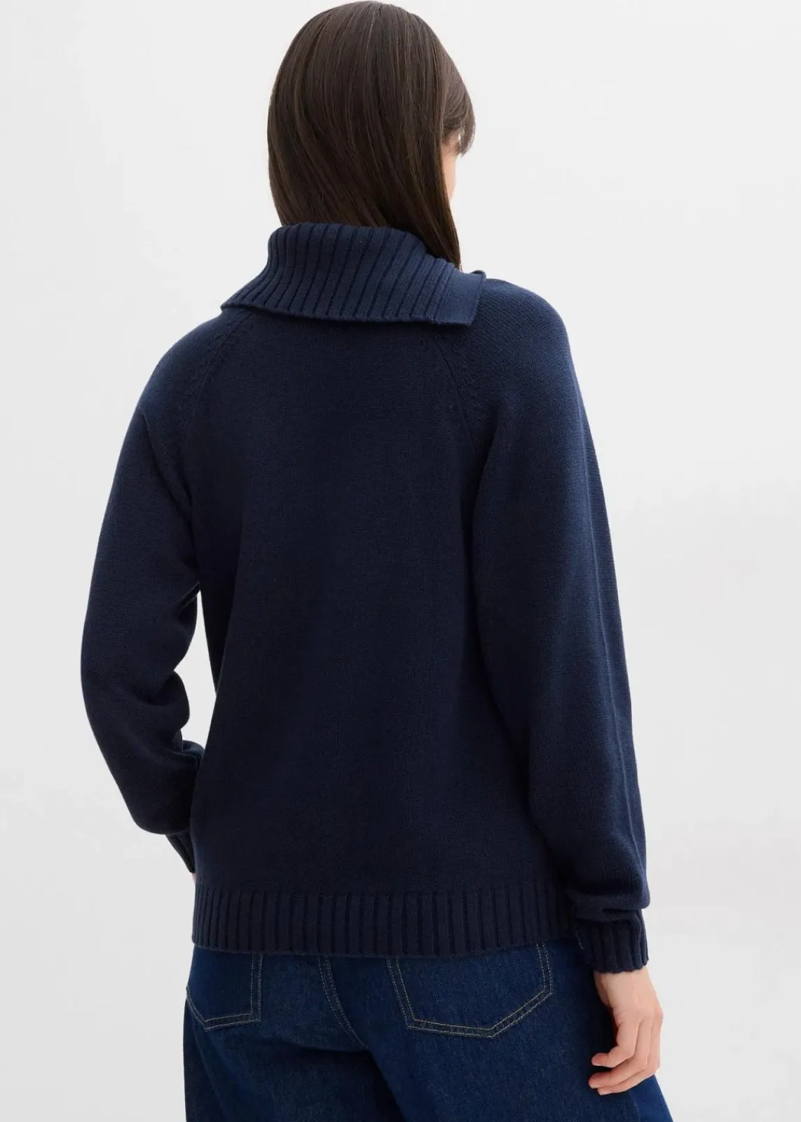 bonprix Pullover & Strickjacken|Strickmode^Asymmetrischer Pullover dunkelblau
