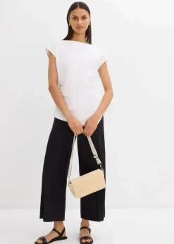 bonprix Shirts & Tops^Asymmetrisches Top aus bequemem Scuba weiß