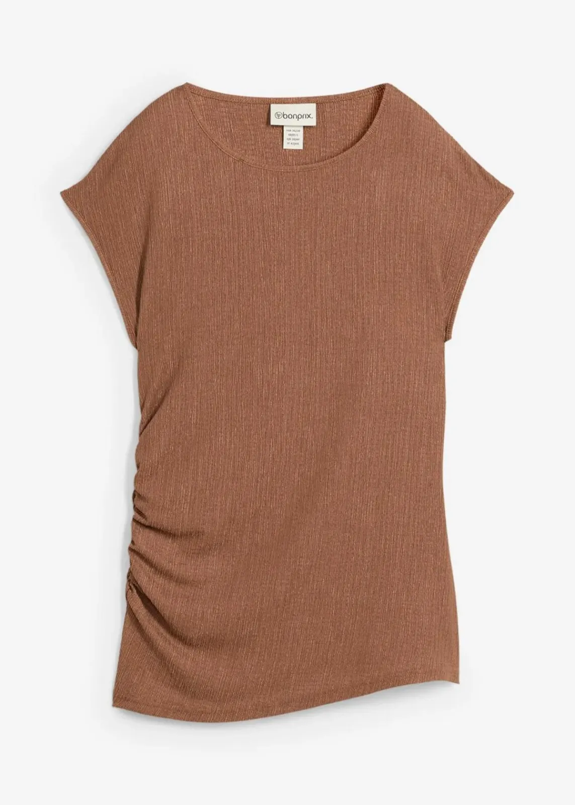 bonprix Nachhaltigere Materialien|Shirts & Tops^Asymmetrisches Top aus leichtem Crêpe maronenbraun