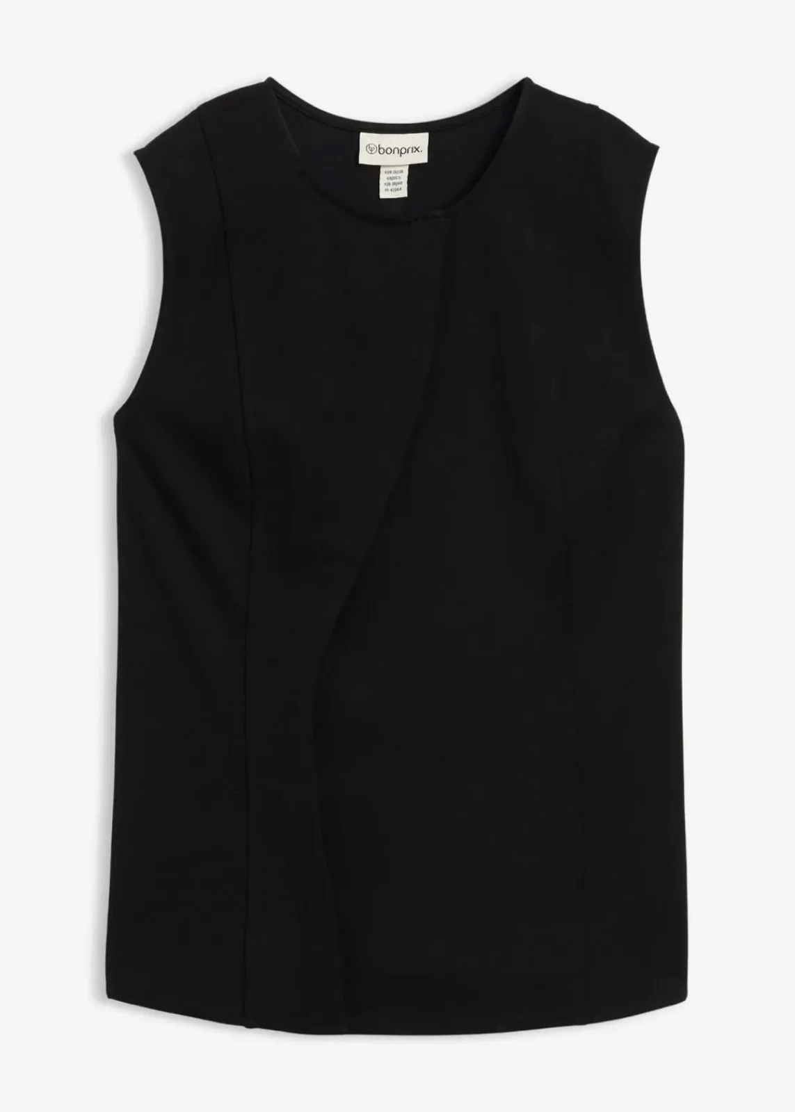 bonprix Shirts & Tops^Asymmetrisches Westen-Top aus Punto di Roma schwarz