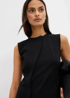 bonprix Shirts & Tops^Asymmetrisches Westen-Top aus Punto di Roma schwarz