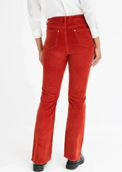 bonprix Hosen^Ausgestellte Cordhose karminrot