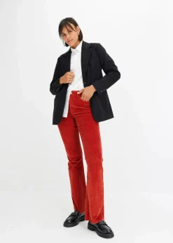 bonprix Hosen^Ausgestellte Cordhose karminrot