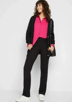 bonprix Bekleidung·Kleider|Nachhaltigere Materialien^ausgestellte Leggings schwarz