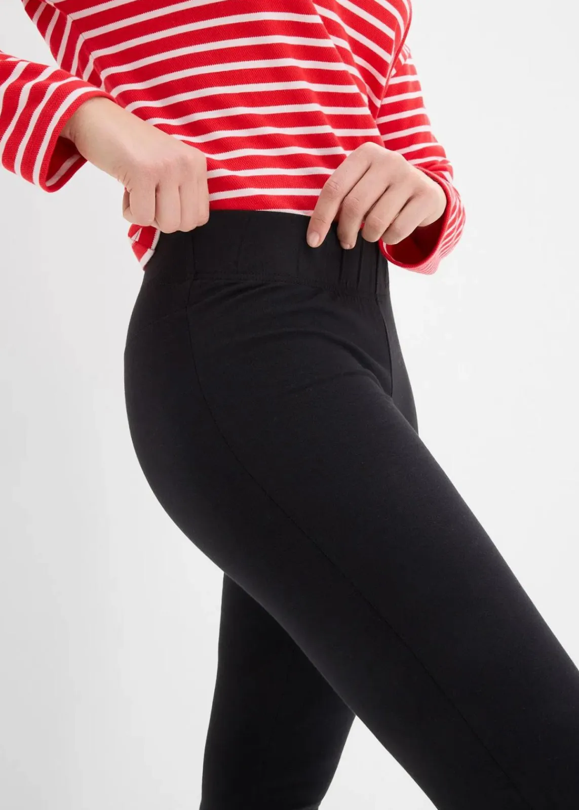 bonprix Bekleidung·Kleider|Hosen^ausgestellte Leggings (2er-Pack) schwarz