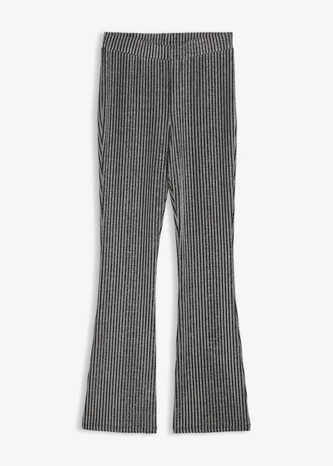 bonprix Bekleidung·Kleider|Hosen^Ausgestellte Leggings mit Glitzergarn schwarz lurex gestreift