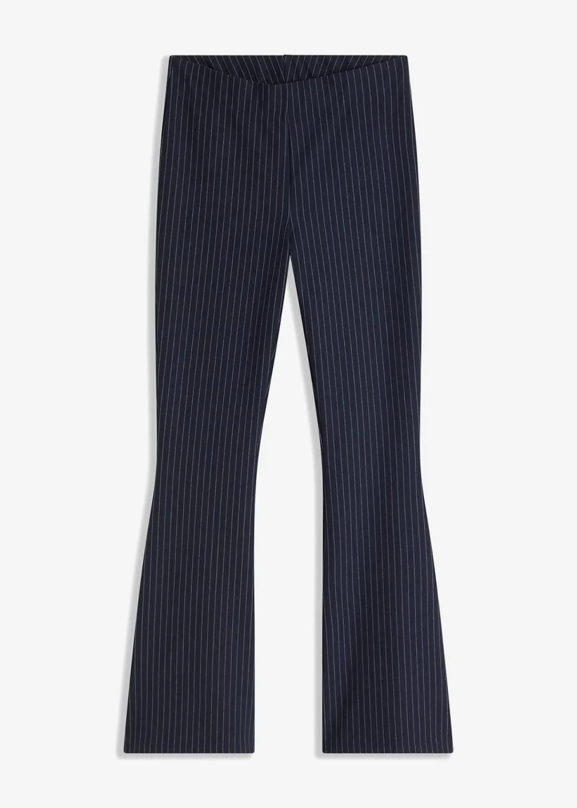 bonprix Bekleidung·Kleider^Ausgestellte Schlupfhose mit Nadelstreifen dunkelblau/wollweiß