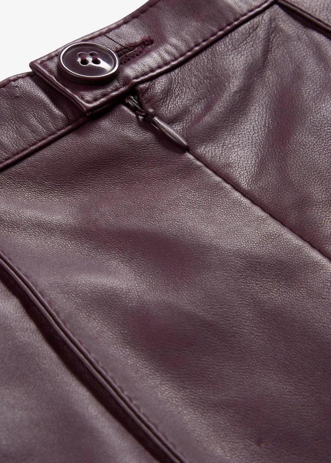 bonprix Bekleidung·Sportbekleidung|Röcke^Ausgestellter Lederrock aus Lammnappa weinrot