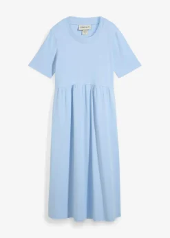 bonprix Nachhaltigere Materialien|Kleider^Ausgestelltes Jerseykleid aus schwerer Baumwolle hellblau