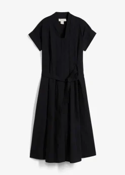 bonprix Bekleidung·Pullover & Strickjacken|Kleider^Ausgestelltes Kaftan-Kleid schwarz