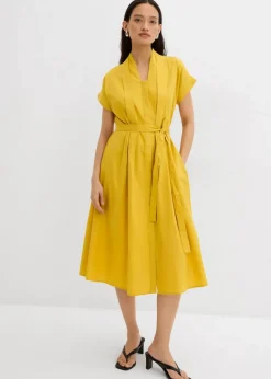 bonprix Kleider|Bekleidung·Pullover & Strickjacken^Ausgestelltes Kaftan-Kleid lemoncurry