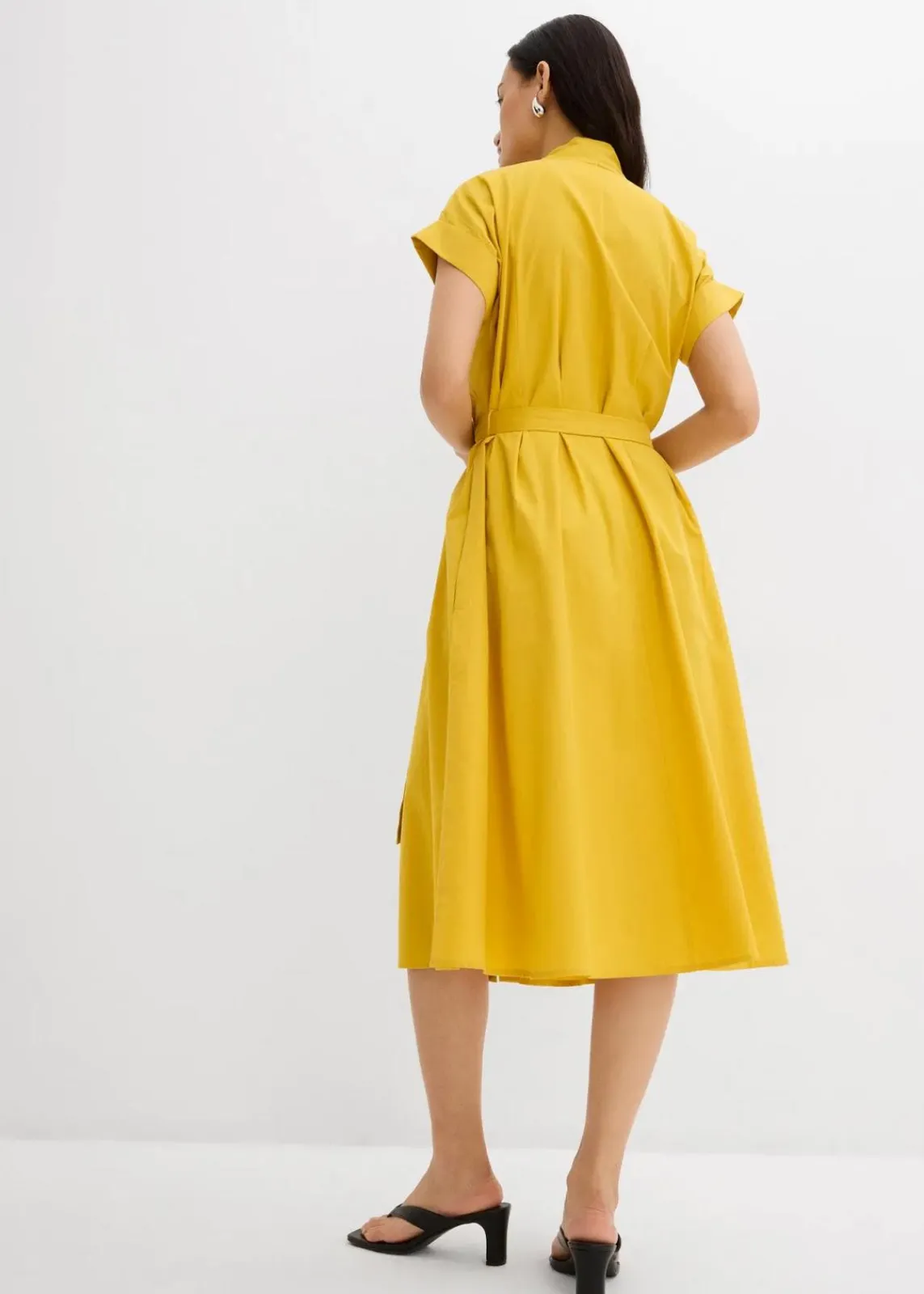 bonprix Kleider|Bekleidung·Pullover & Strickjacken^Ausgestelltes Kaftan-Kleid lemoncurry
