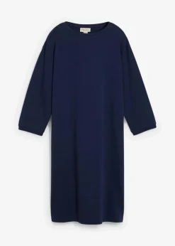 bonprix Basics|Sweat^Ausgestelltes Sweatkleid dunkelblau