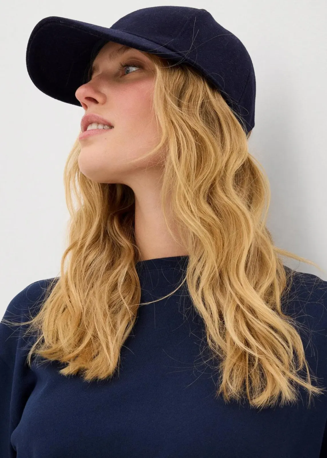 bonprix Basics|Sweat^Ausgestelltes Sweatkleid dunkelblau