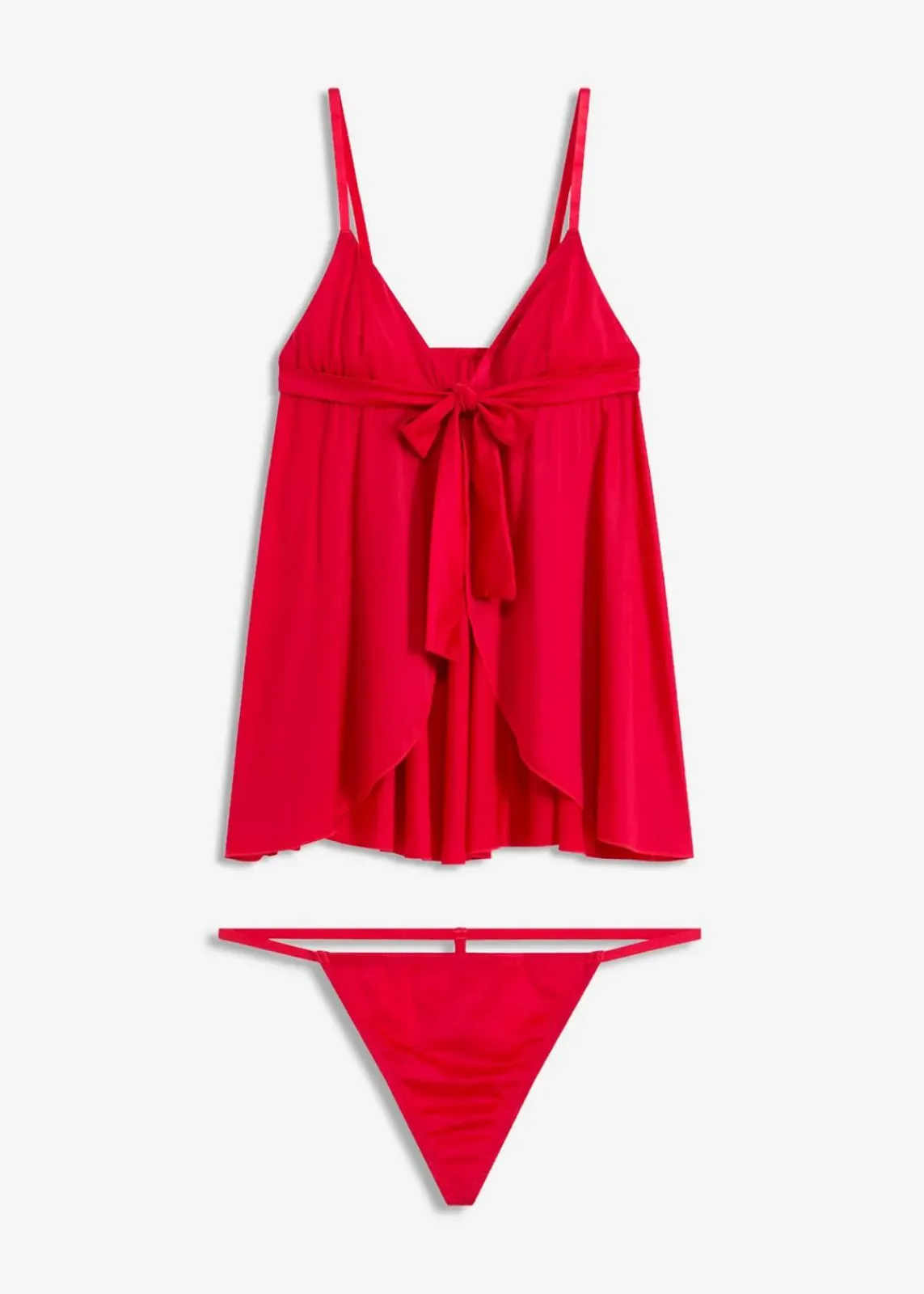 bonprix Wäsche·Erotikwäsche|Wäsche·Nachtwäsche^Babydoll + Höschen (2-tlg.Set) tiefrot
