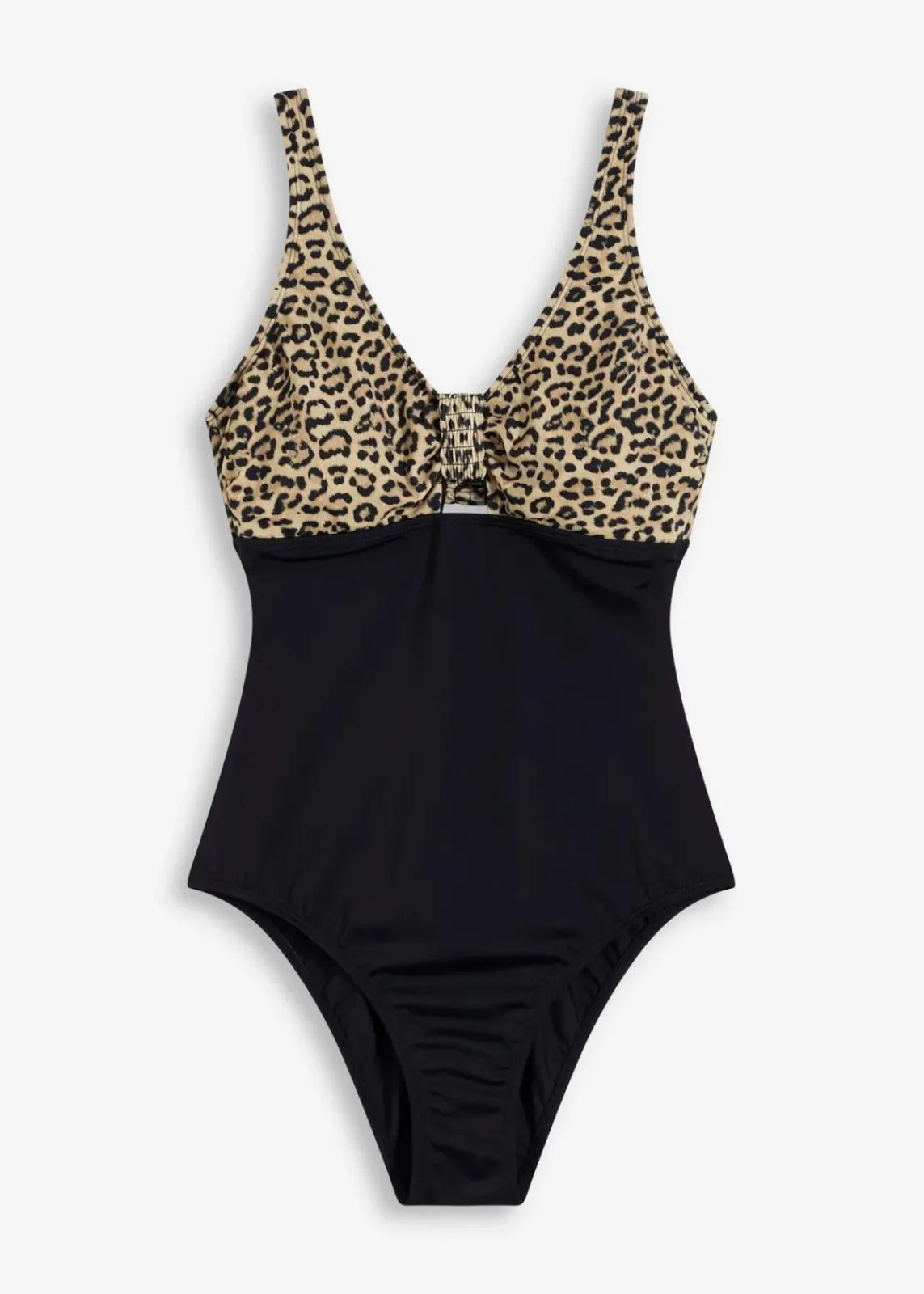 bonprix Nachhaltigere Materialien|Badeanzüge^Badeanzug anthrazit leo bedruckt