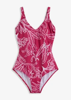 bonprix Nachhaltigere Materialien|Badeanzüge^Badeanzug fuchsia bedruckt