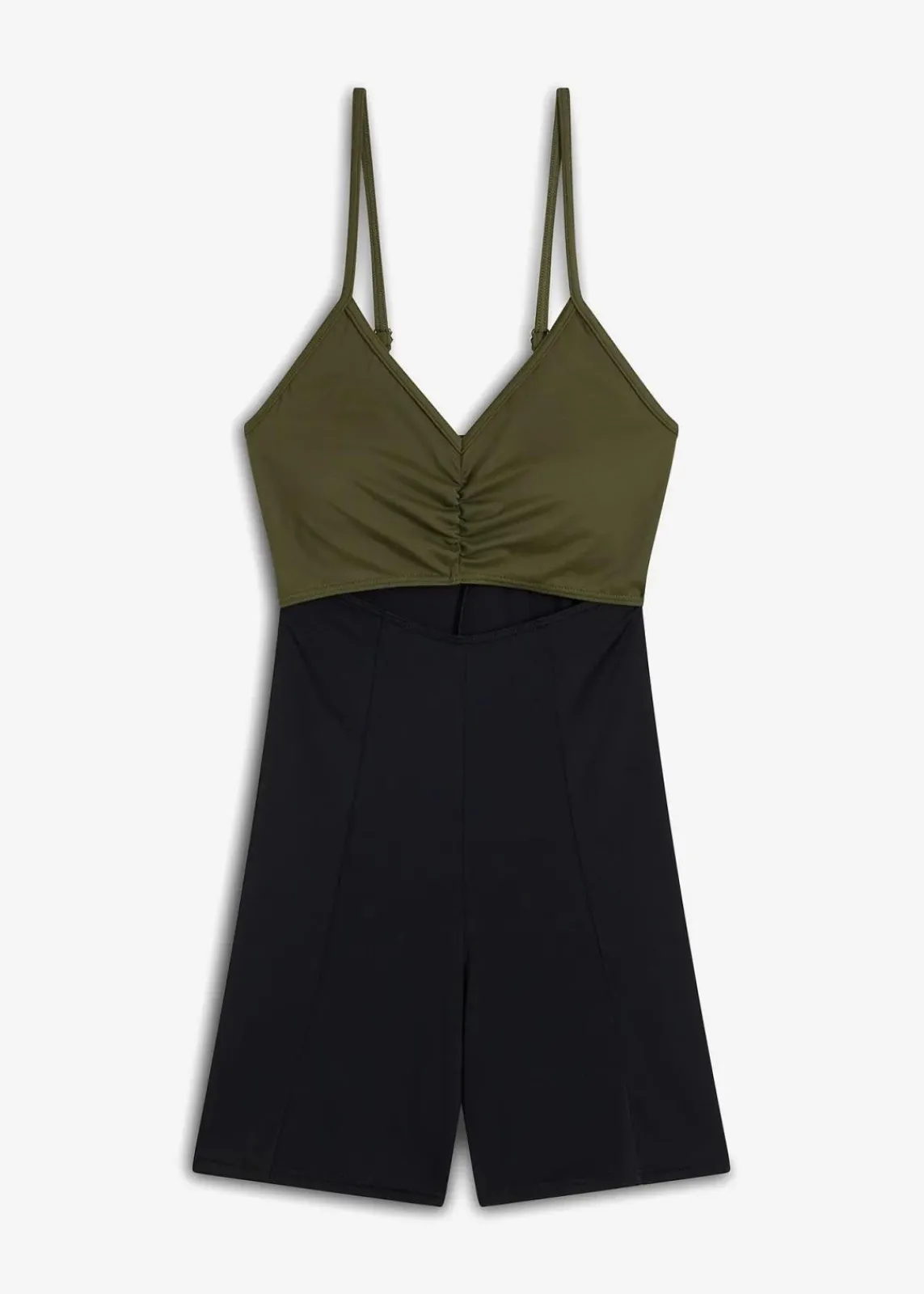 bonprix Nachhaltigere Materialien|Badeanzüge^Badeanzug schwarz/khaki