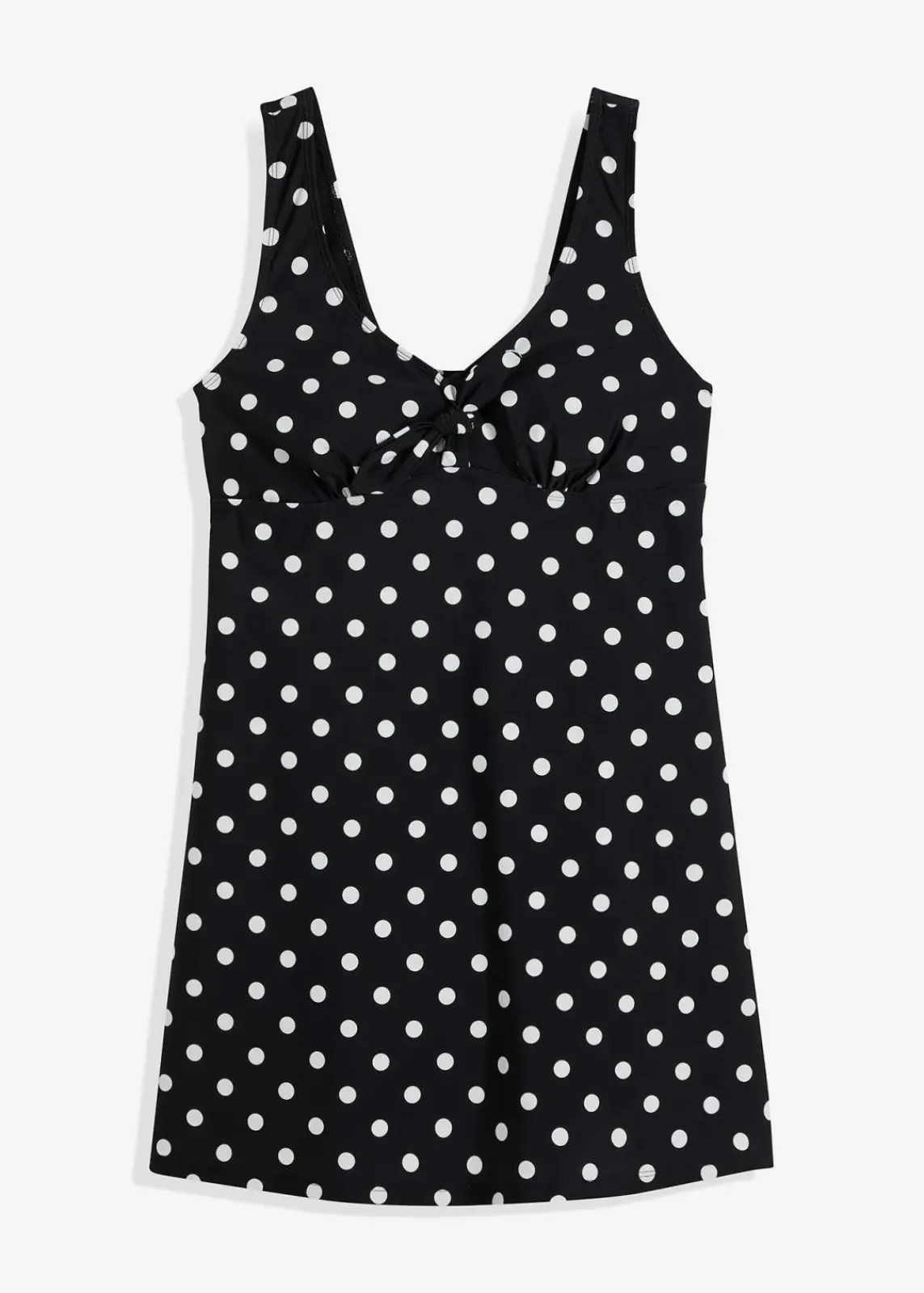 bonprix Nachhaltigere Materialien|Bademode·Bedeckende Bademode^Badekleid mit breiten Trägern schwarz / weiß gepunktet