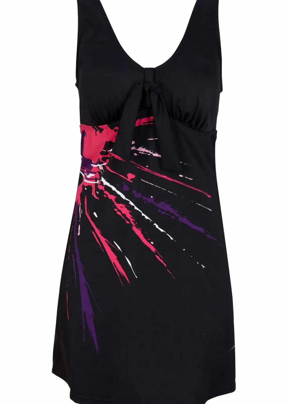 bonprix Nachhaltigere Materialien|Badekleider^Badekleid mit breiten Trägern schwarz graphisch