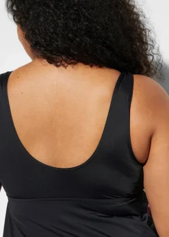 bonprix Nachhaltigere Materialien|Badekleider^Badekleid mit breiten Trägern schwarz graphisch