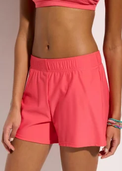 bonprix Nachhaltigere Materialien|Bedeckende Bademode^Badeshorts mit Innenslip pink
